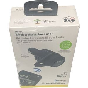 Scosche BTFreq Bluetooth FM Transmitter Dual USB 12W 2.4A – Black (Never Used)